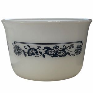 Vintage Pyrex Old Town Blue Onion Sugar Bowl Milk Glass No Lid 1970 #22